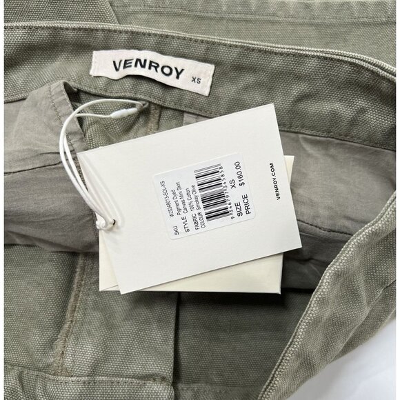 Venroy Pigment Dyed Mini Skirt in Smokey Olive - Picture 5 of 5